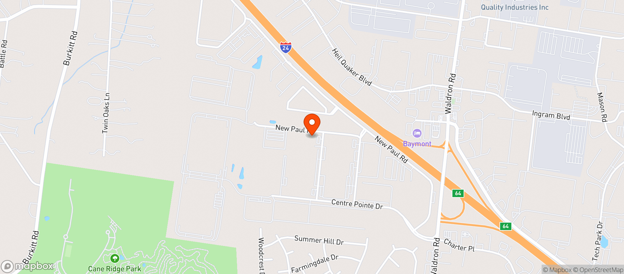 Map showing Ajax Turner Beverage Wh #01054