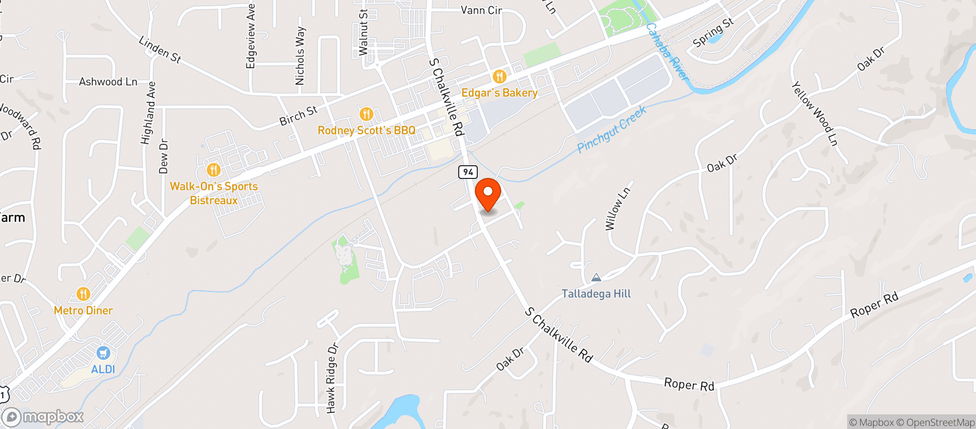 Map showing Shell Super Mart #395