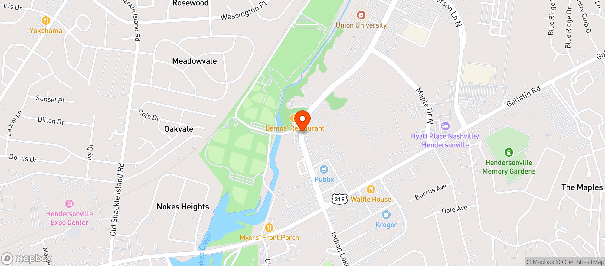 Map showing Publix