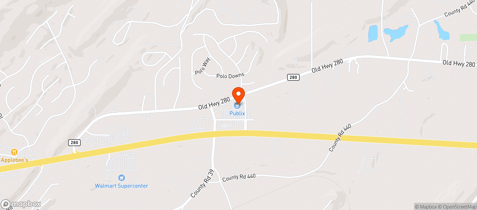 Map showing Publix