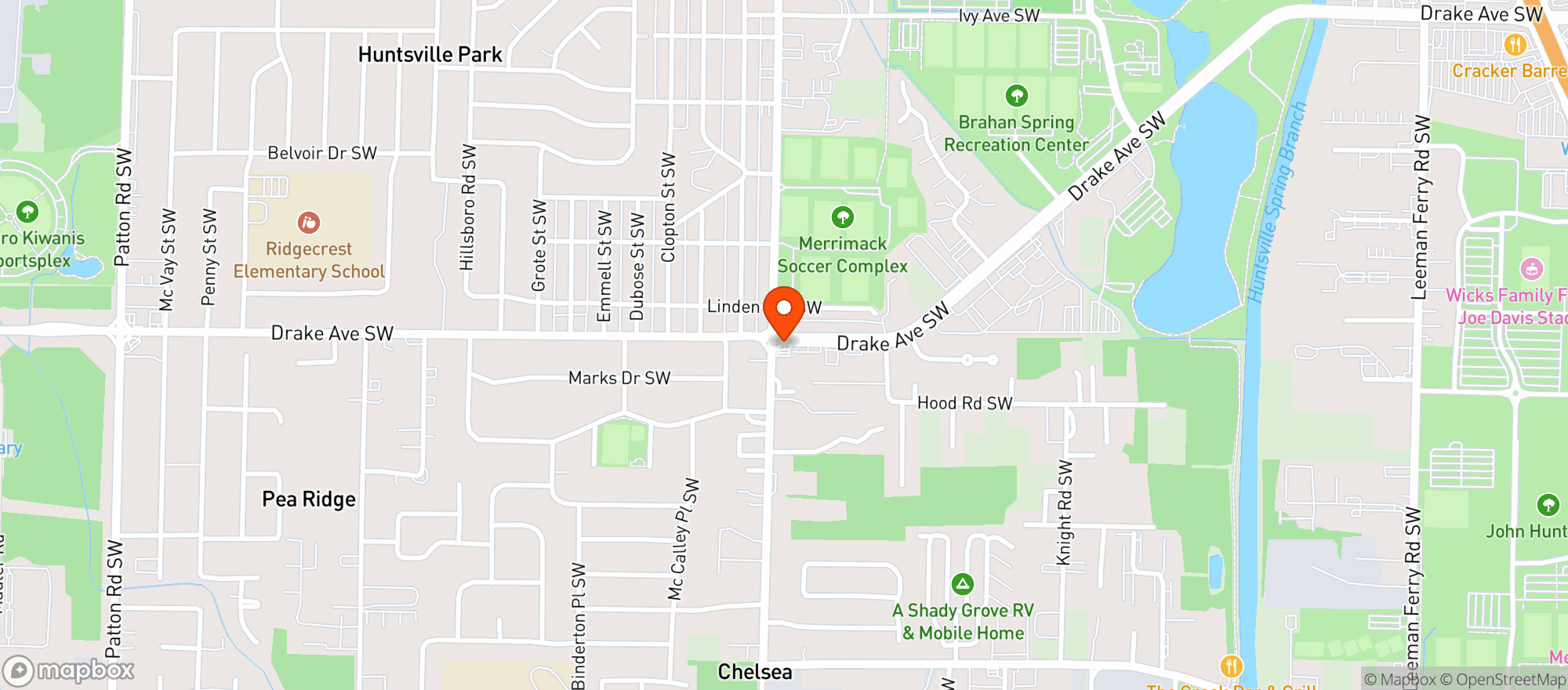Map showing Lucky 7 Deli