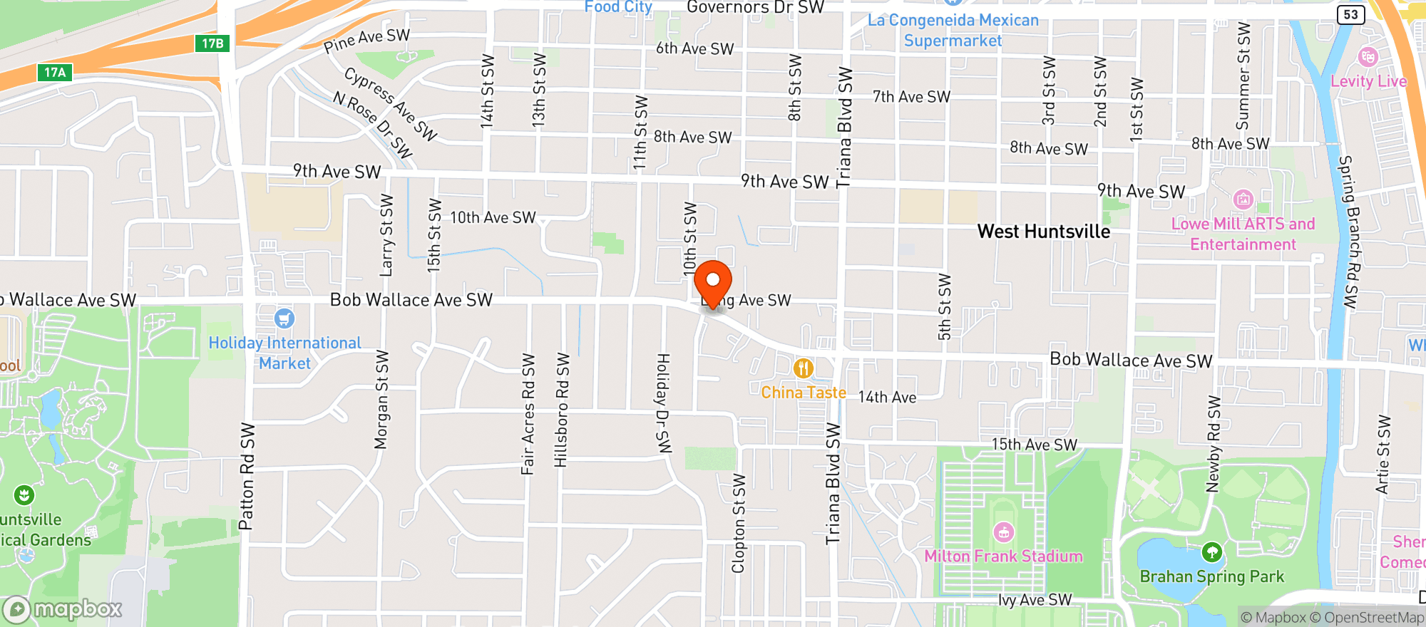 Map showing Papa Jacks Convenience