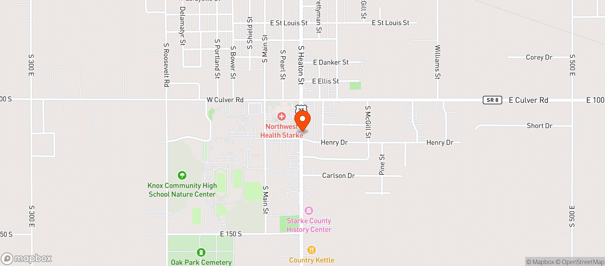 Map showing KNOX LIQUORS P