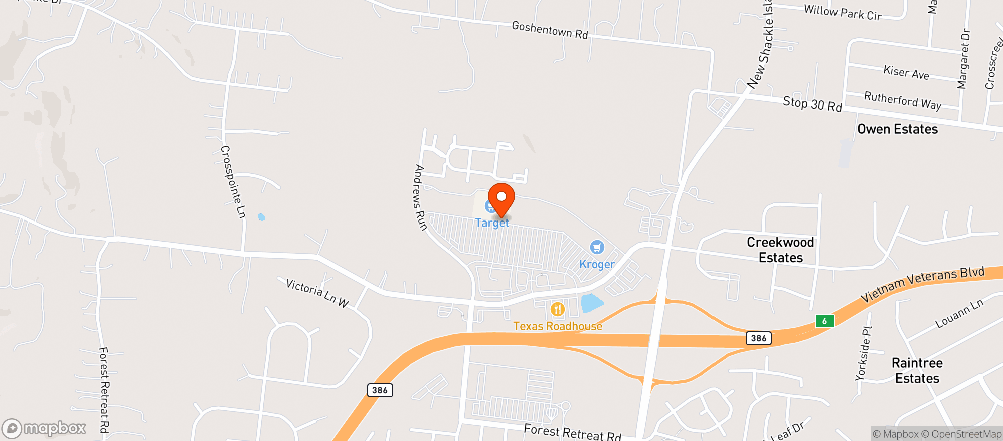 Map showing Target
