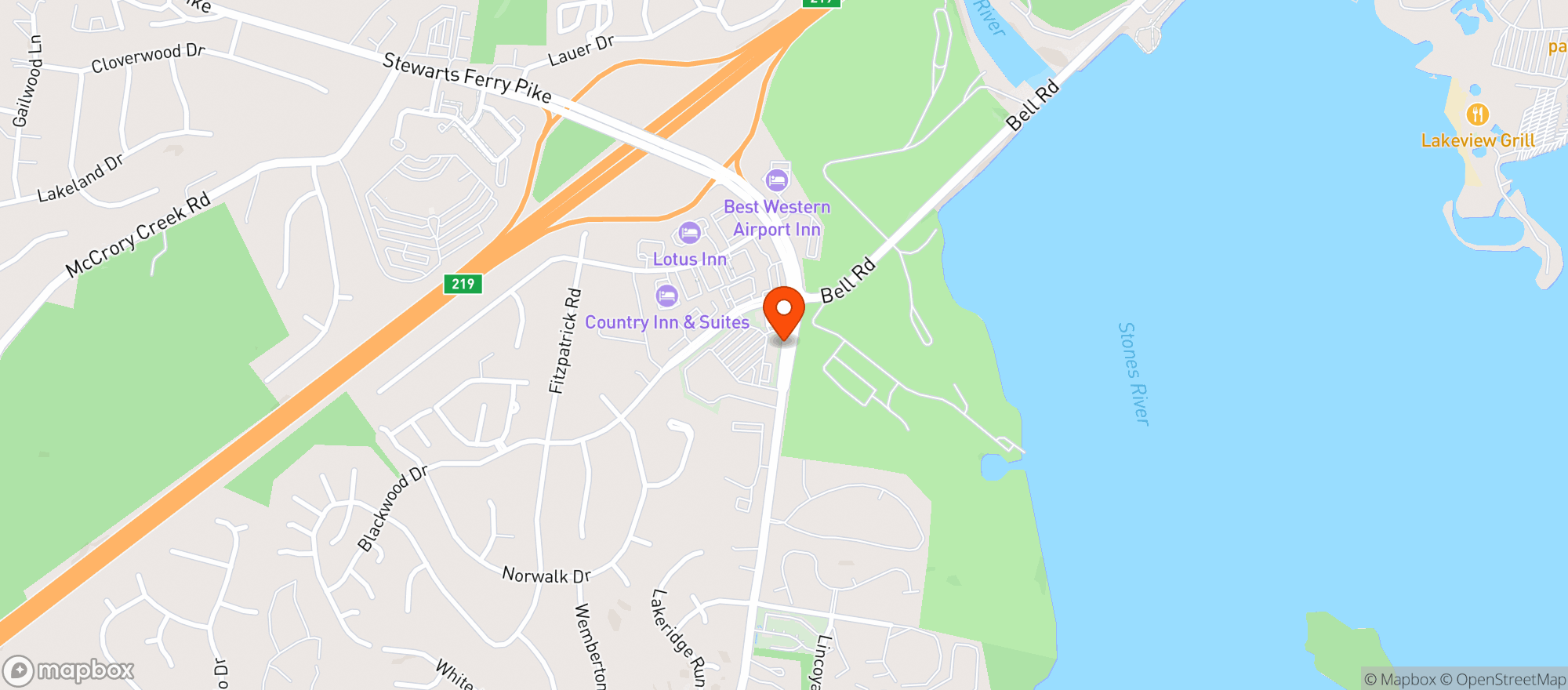 Map showing Priest Point Wine & Spirits