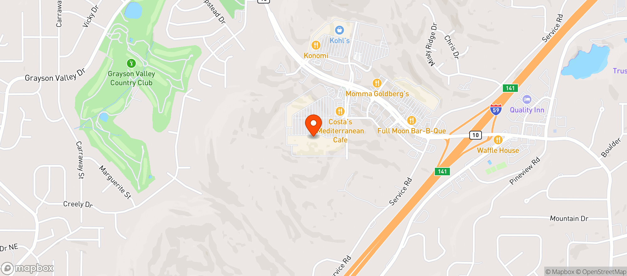 Map showing Walmart Supercenter