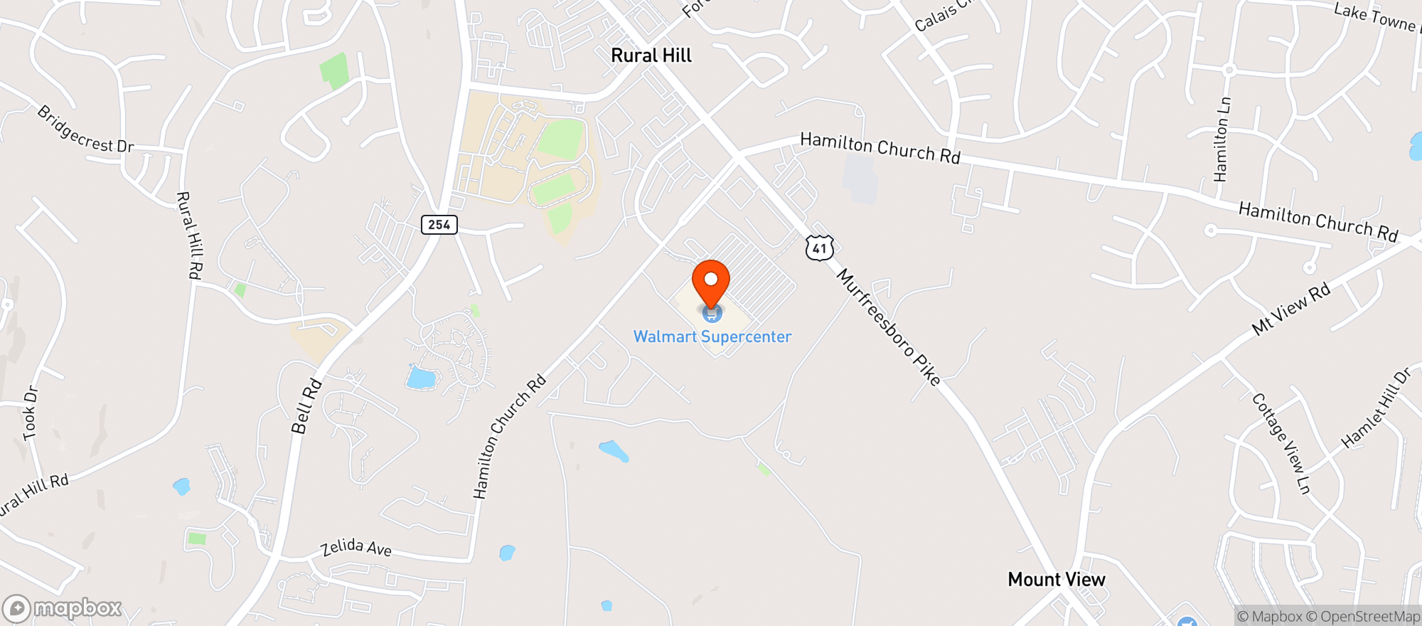 Map showing Walmart Supercenter