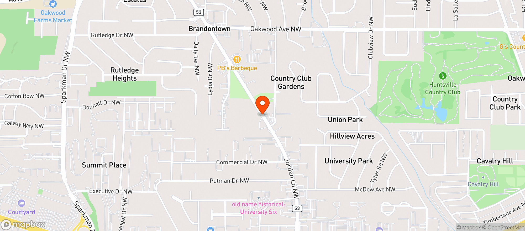 Map showing Fuel City