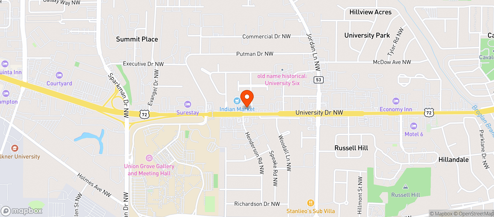 Map showing Mini Mart