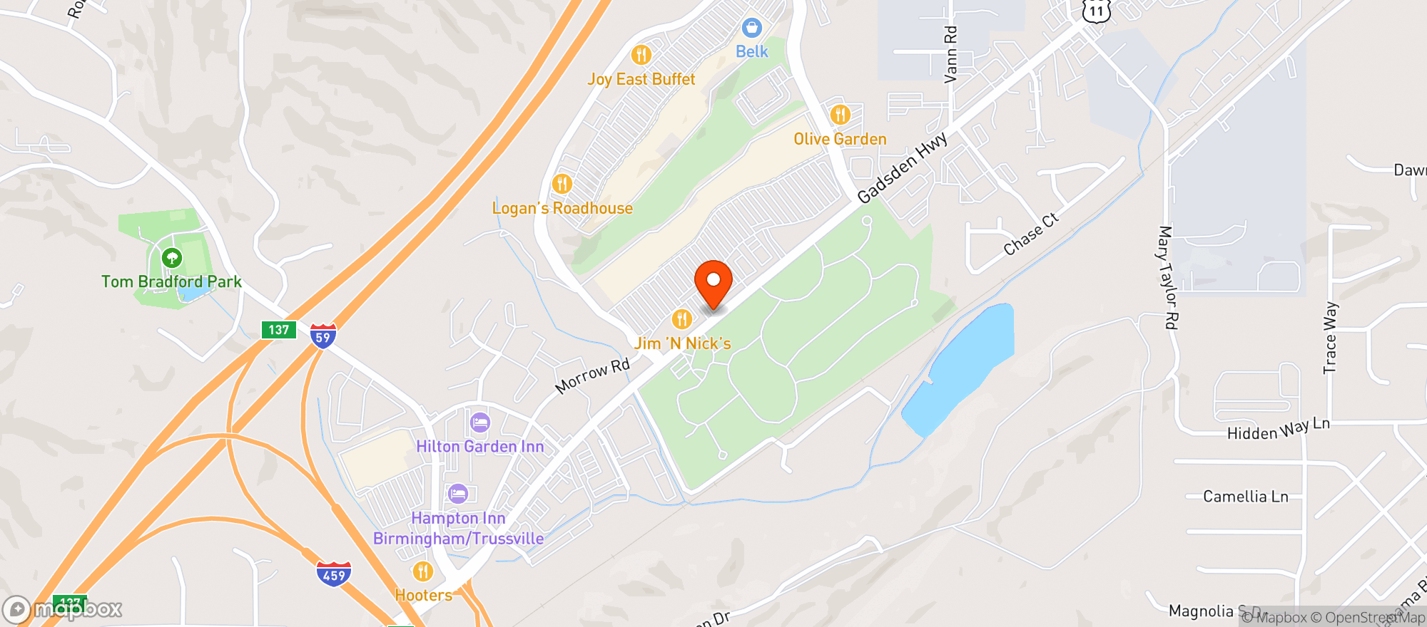 Map showing Target