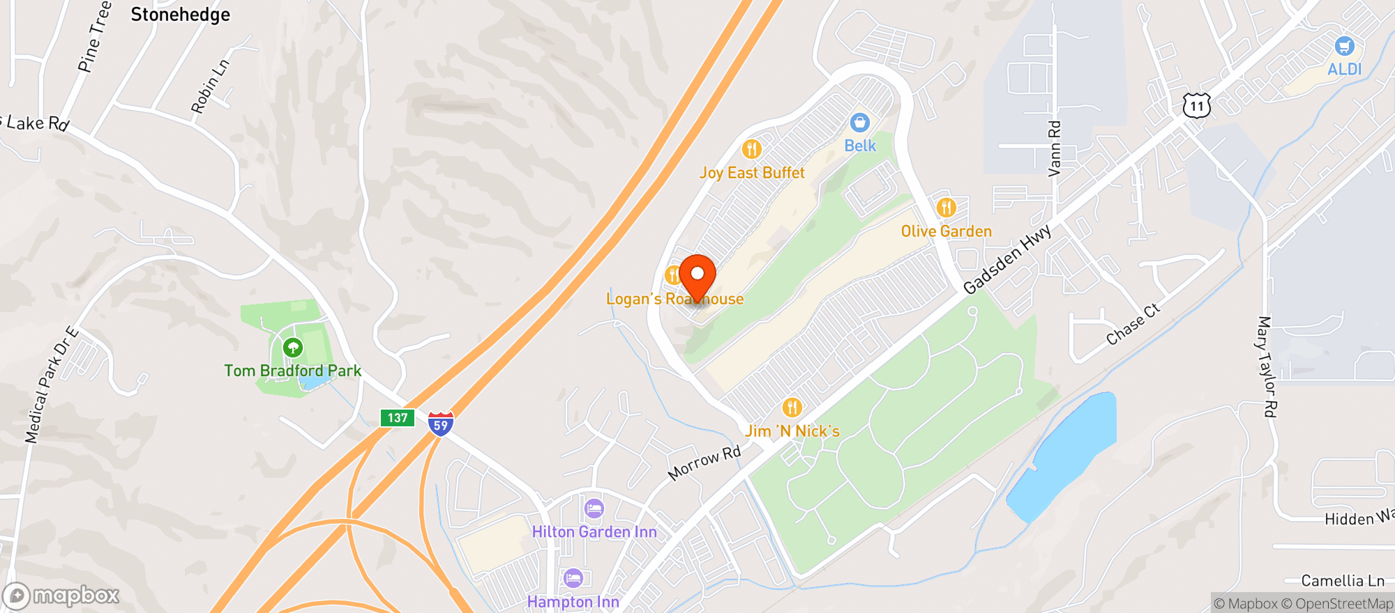 Map showing Gnc