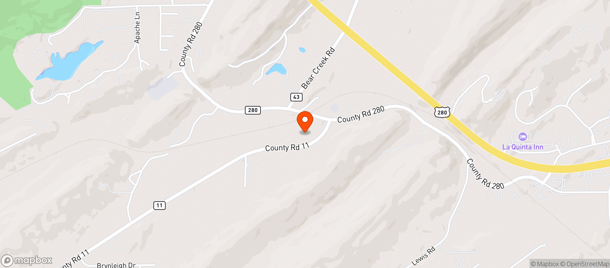 Map showing Shop N Go #1