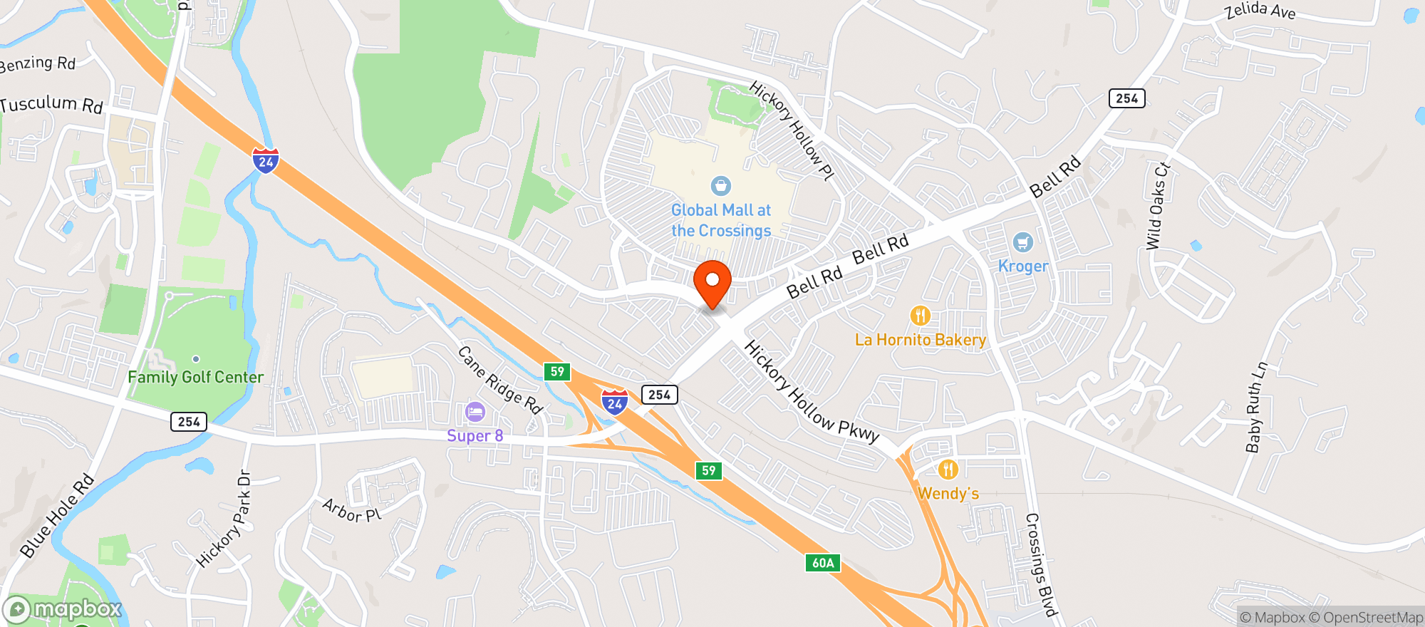 Map showing Red Lobster