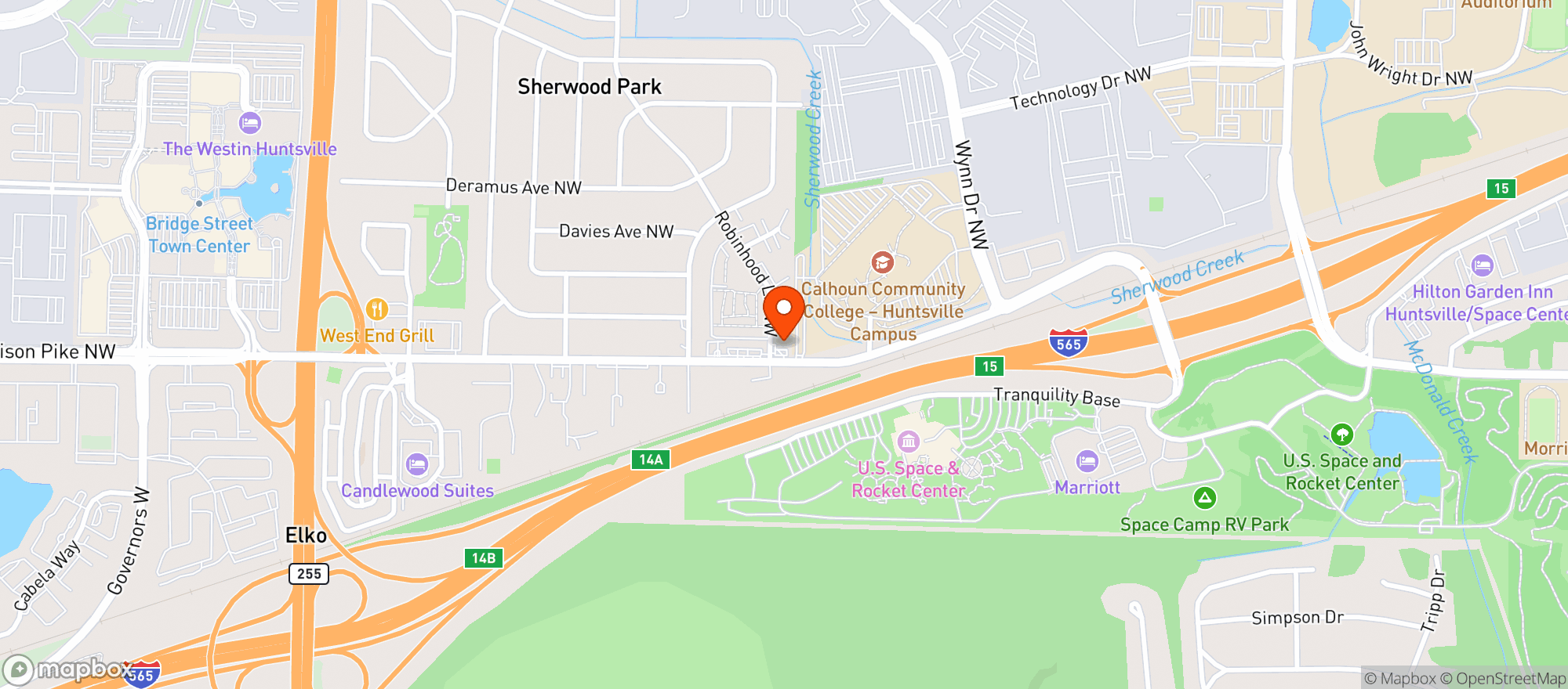 Map showing Space & Rocket Mini Mart