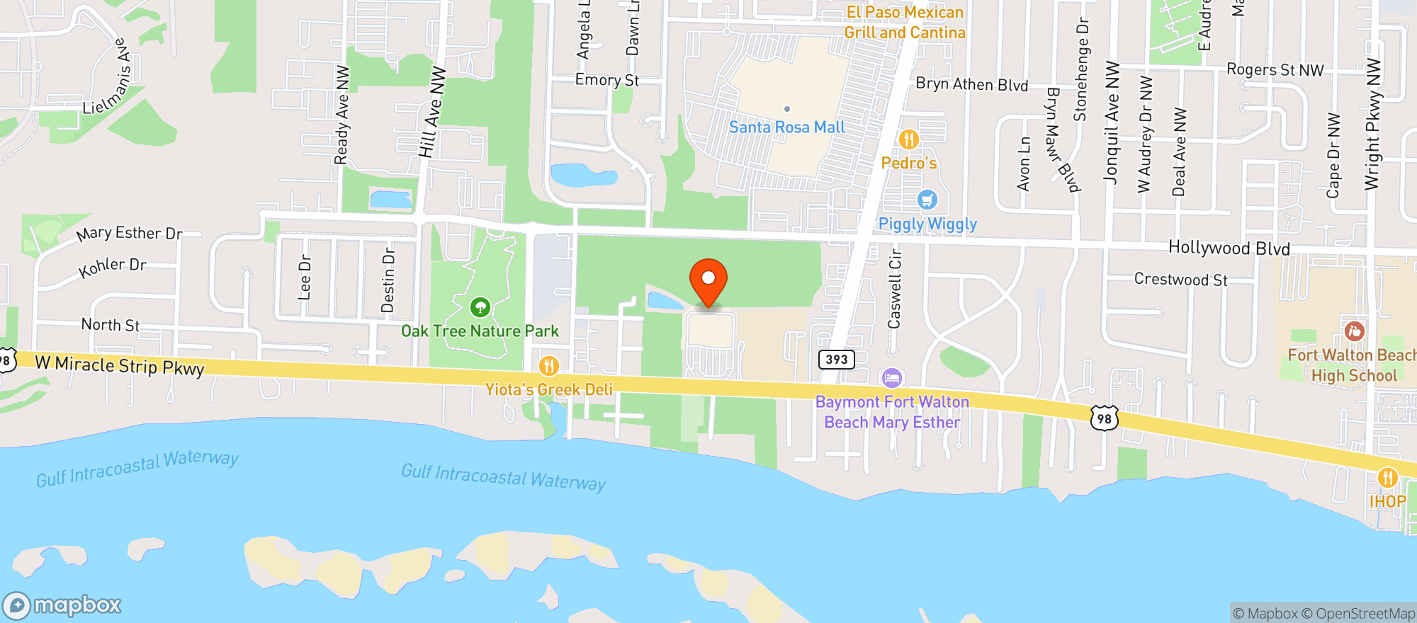 Map showing Target