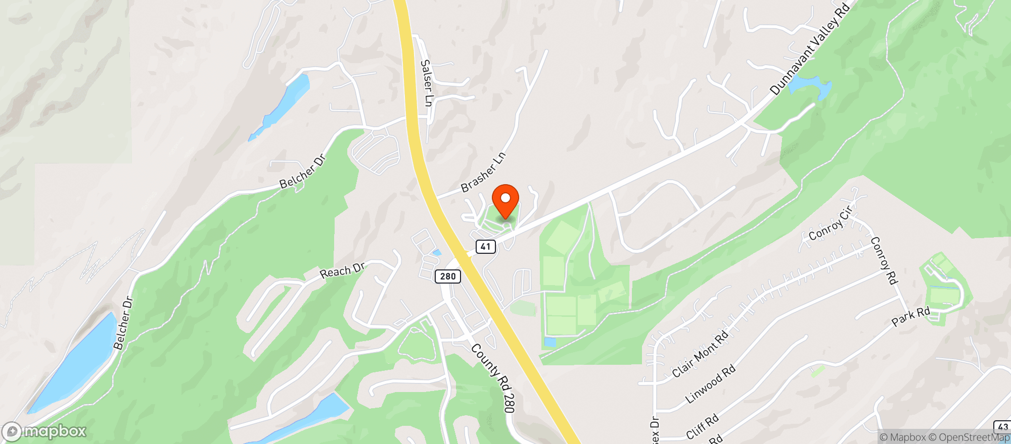 Map showing Rodney Scotts Bbq