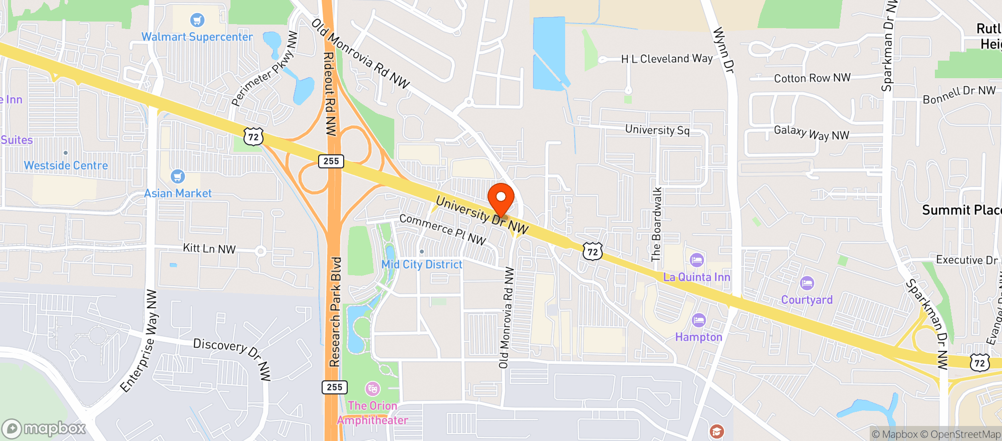 Map showing Twin Peaks