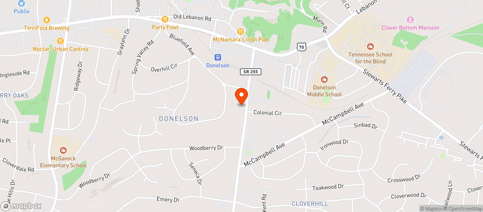 Map showing Champion Discount Liquor & Win