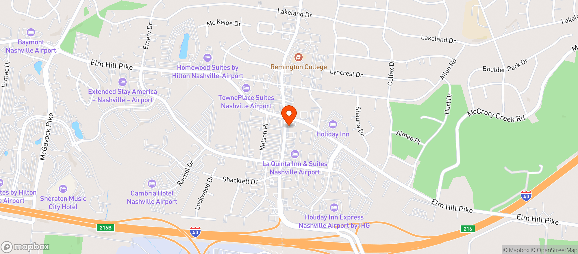 Map showing Donelson Pike Liquors
