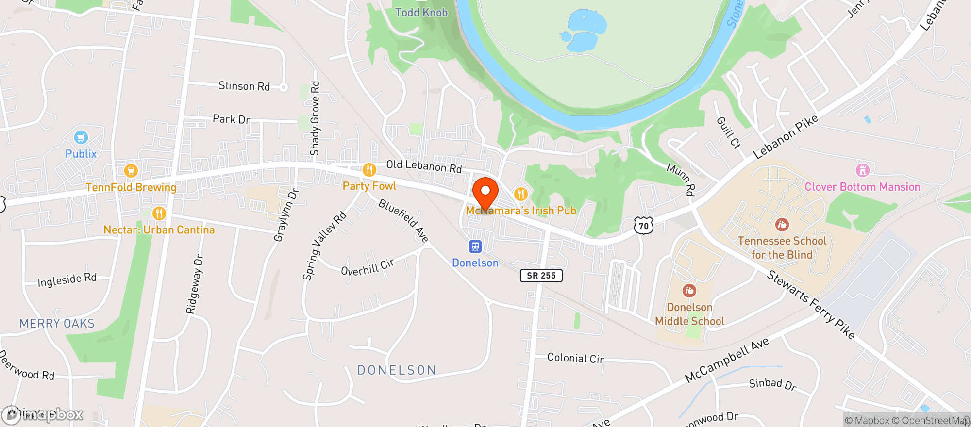 Map showing Lebanon Pike Wine & Spirits