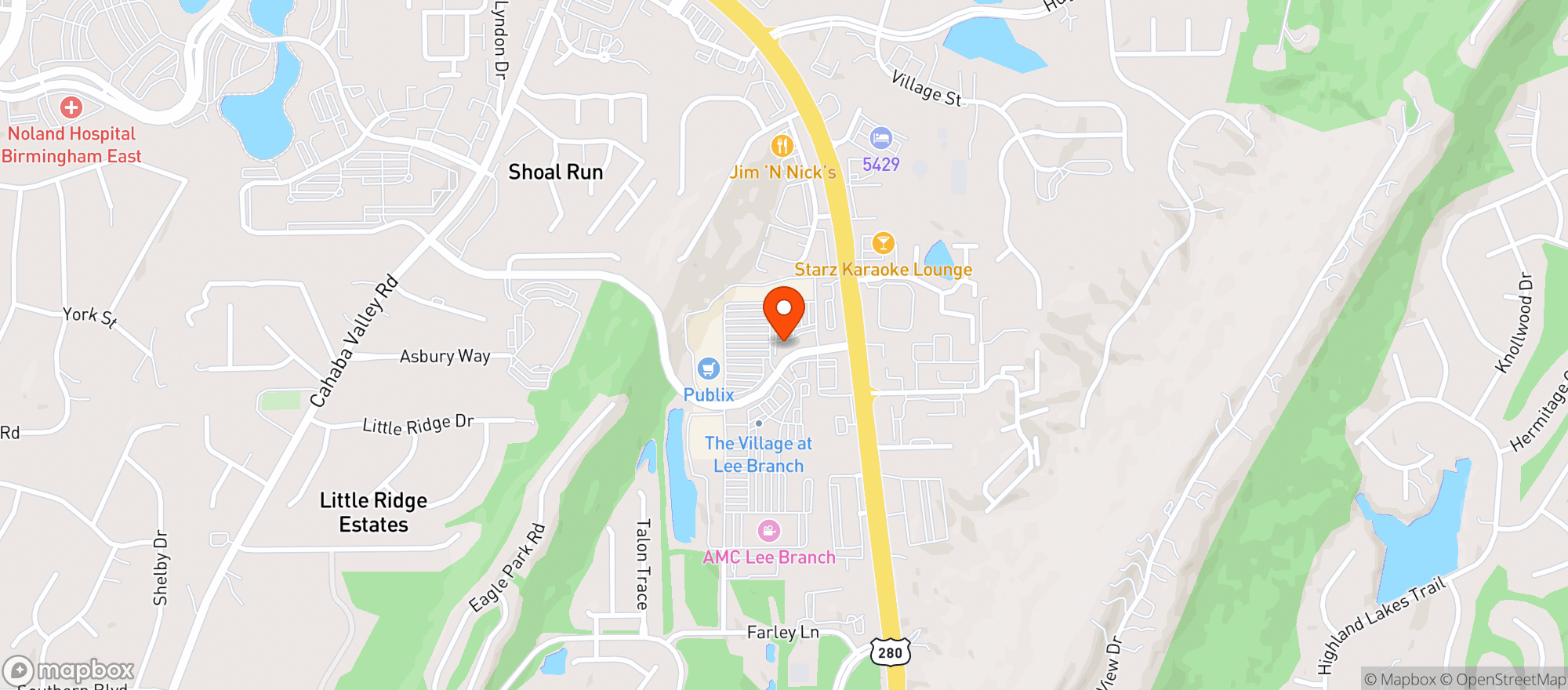 Map showing H H SMOKESHOP