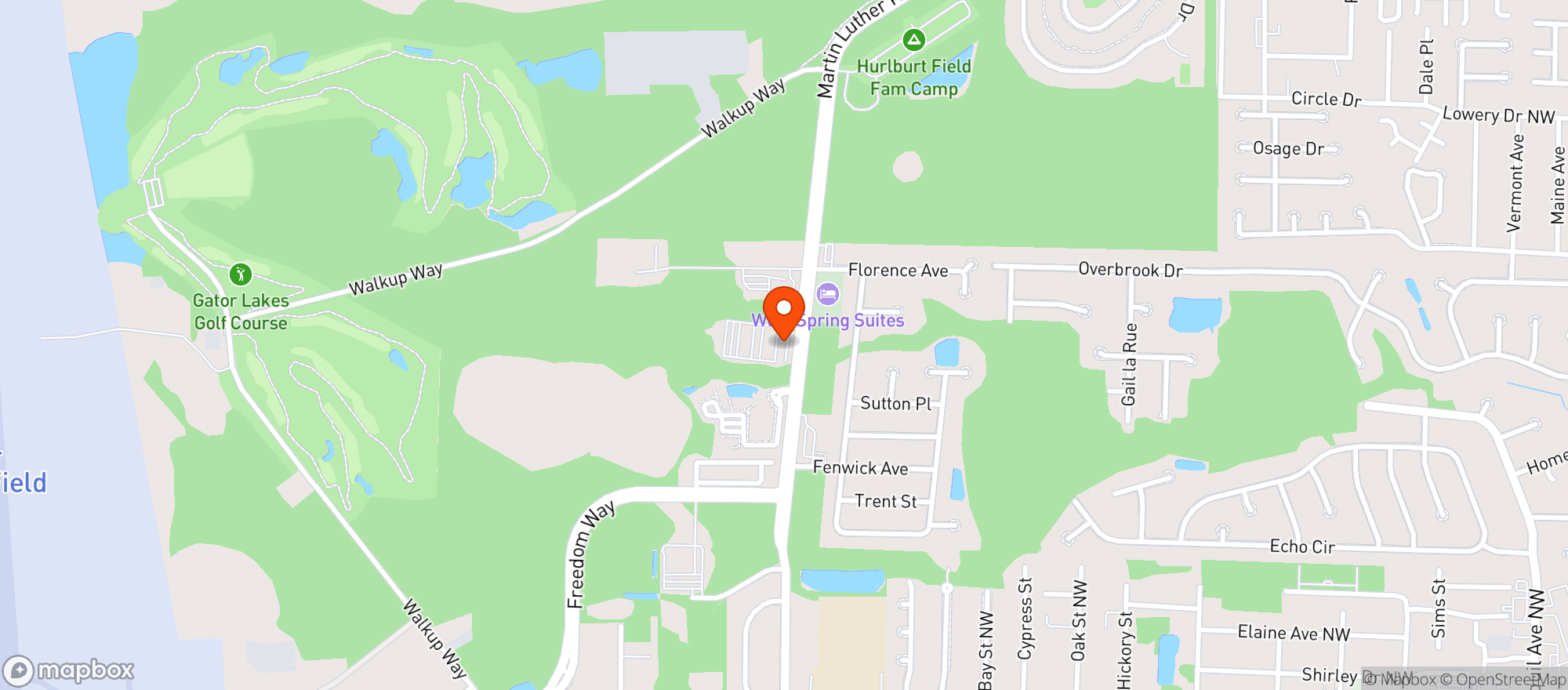Map showing The Secret Garden