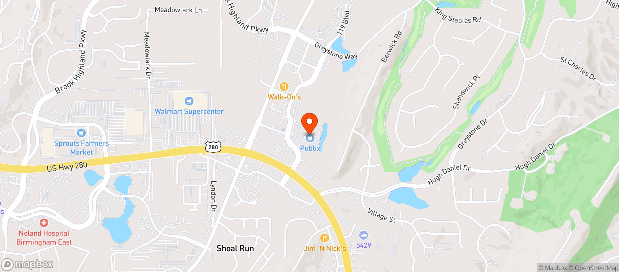 Map showing Publix