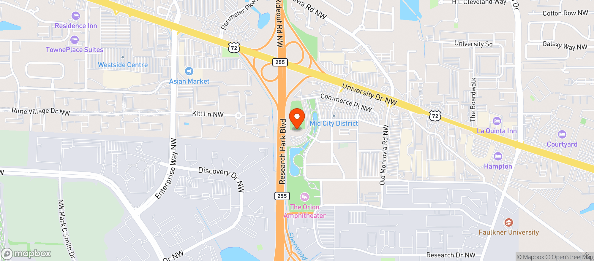 Map showing Topgolf