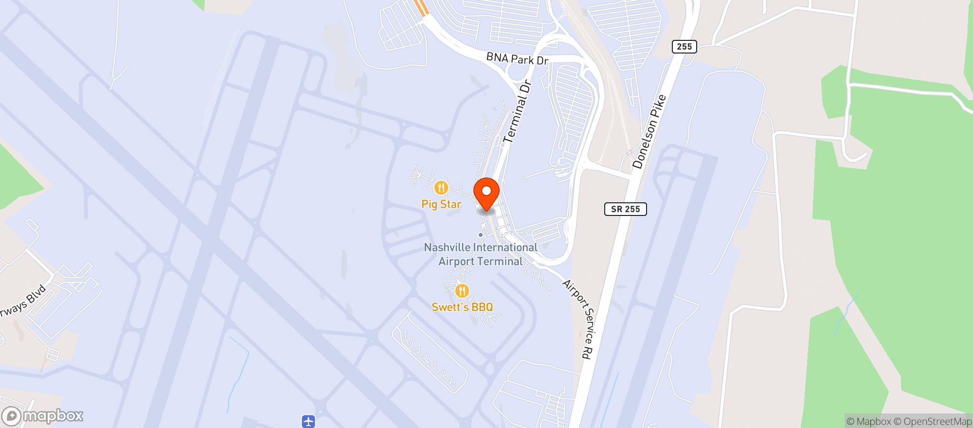 Map showing Party Fowl