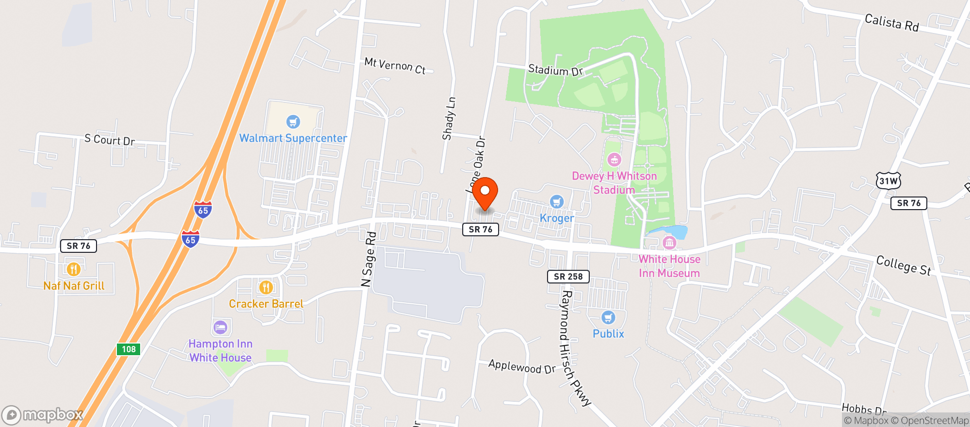 Map showing Kroger