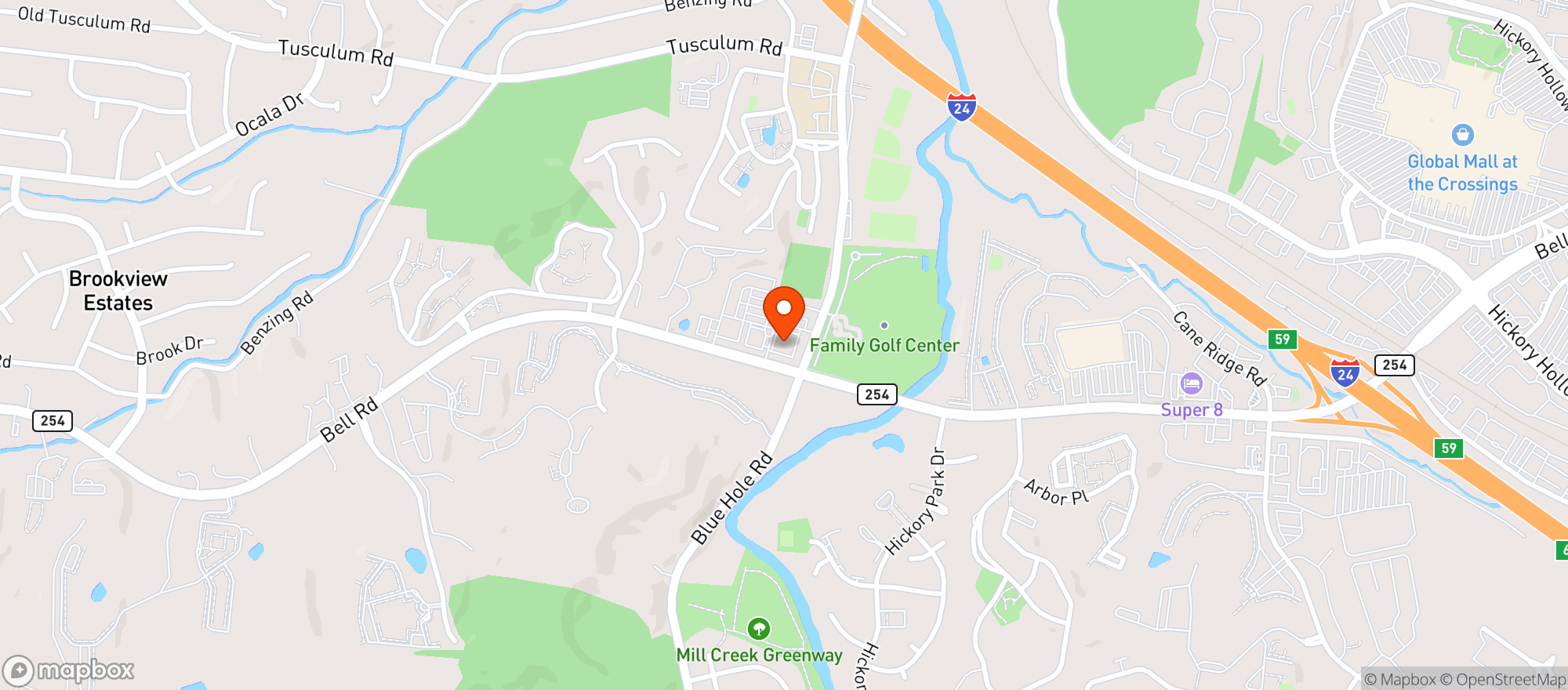 Map showing LOVE'S SMOKE SHOP