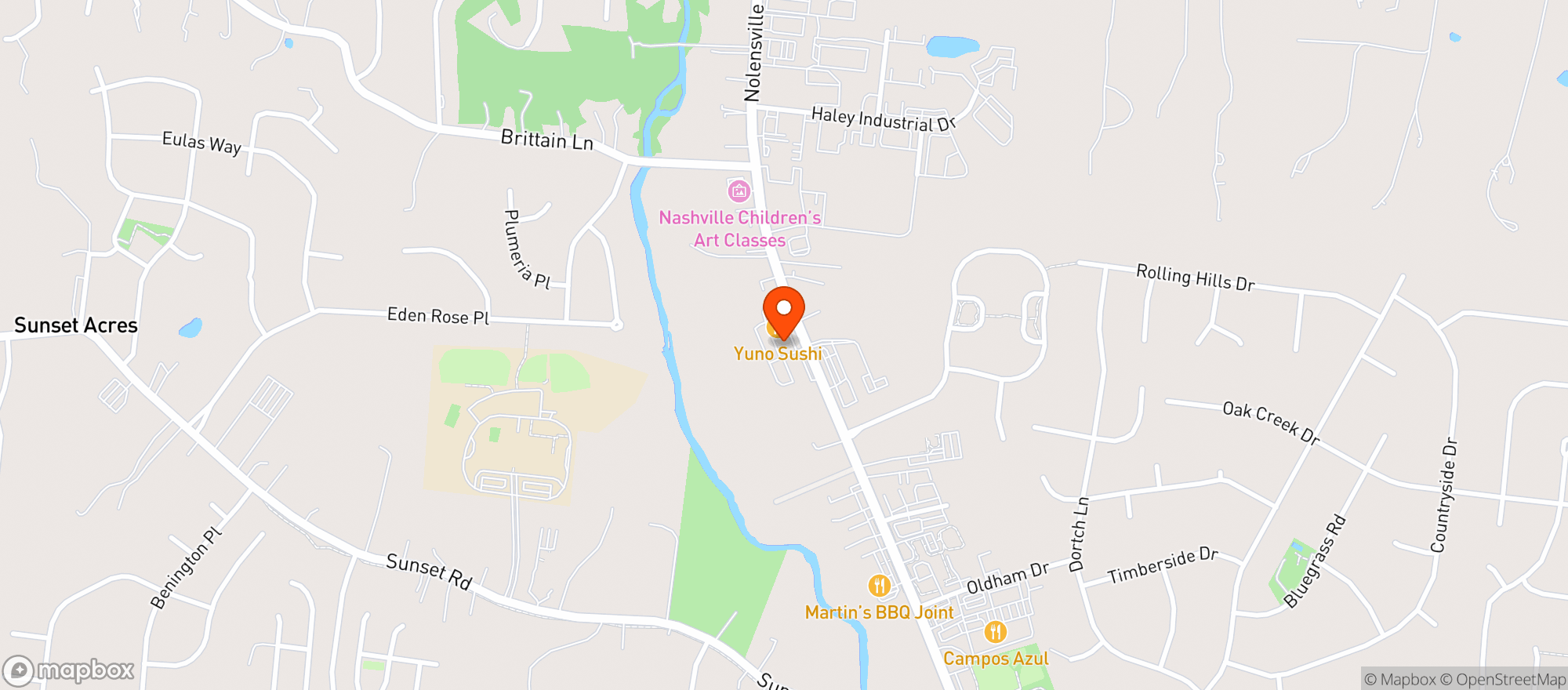 Map showing R&B Liquors