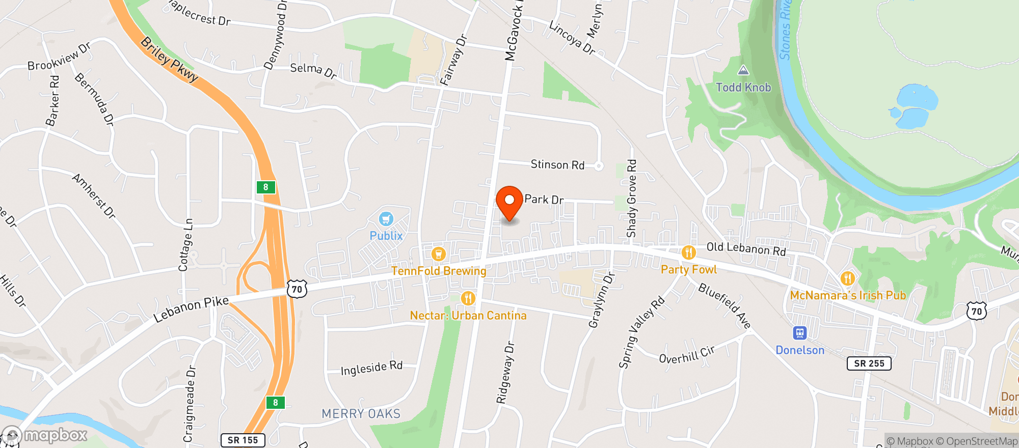 Map showing Kroger