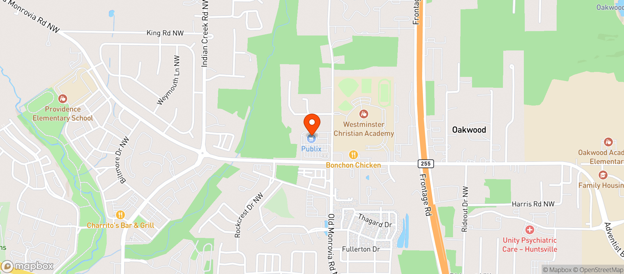 Map showing Publix