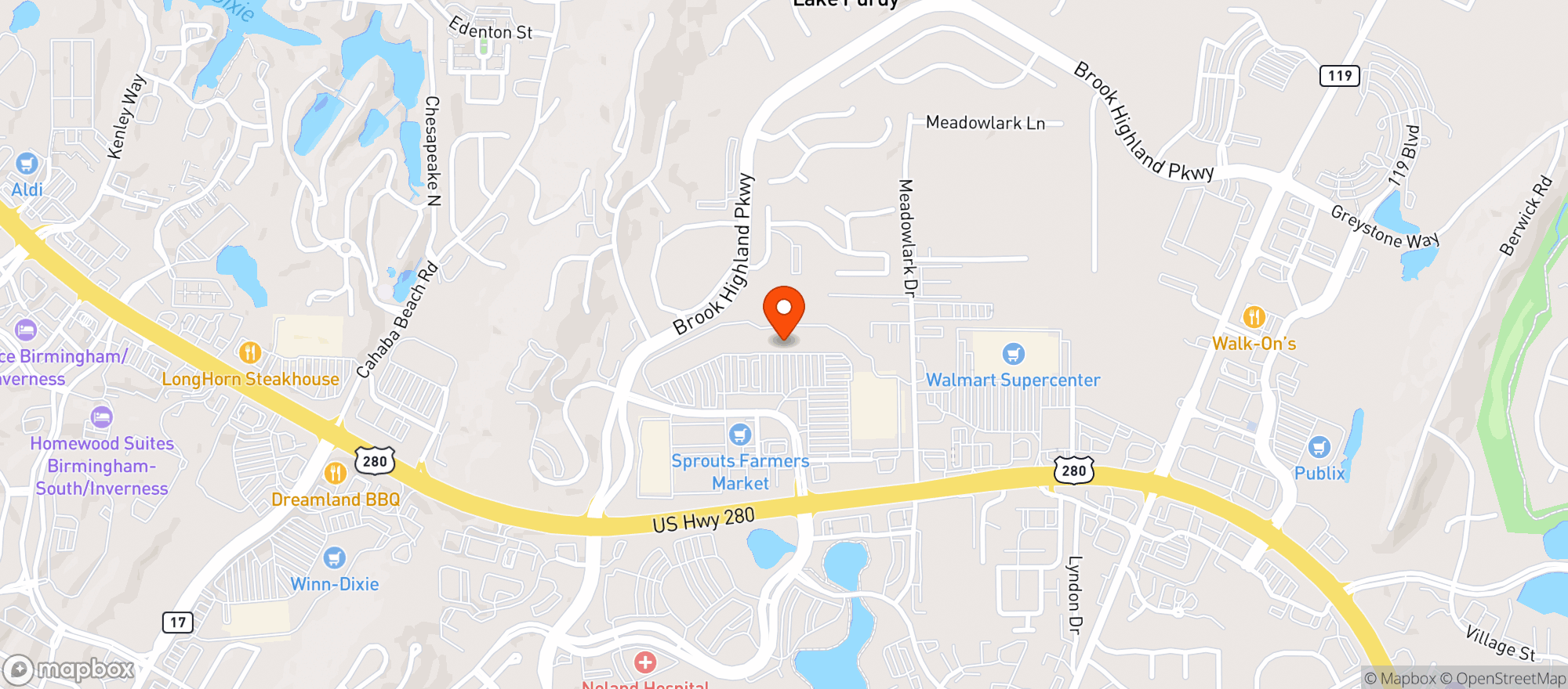 Map showing Gnc - 2742 - Brook Highland Plaza