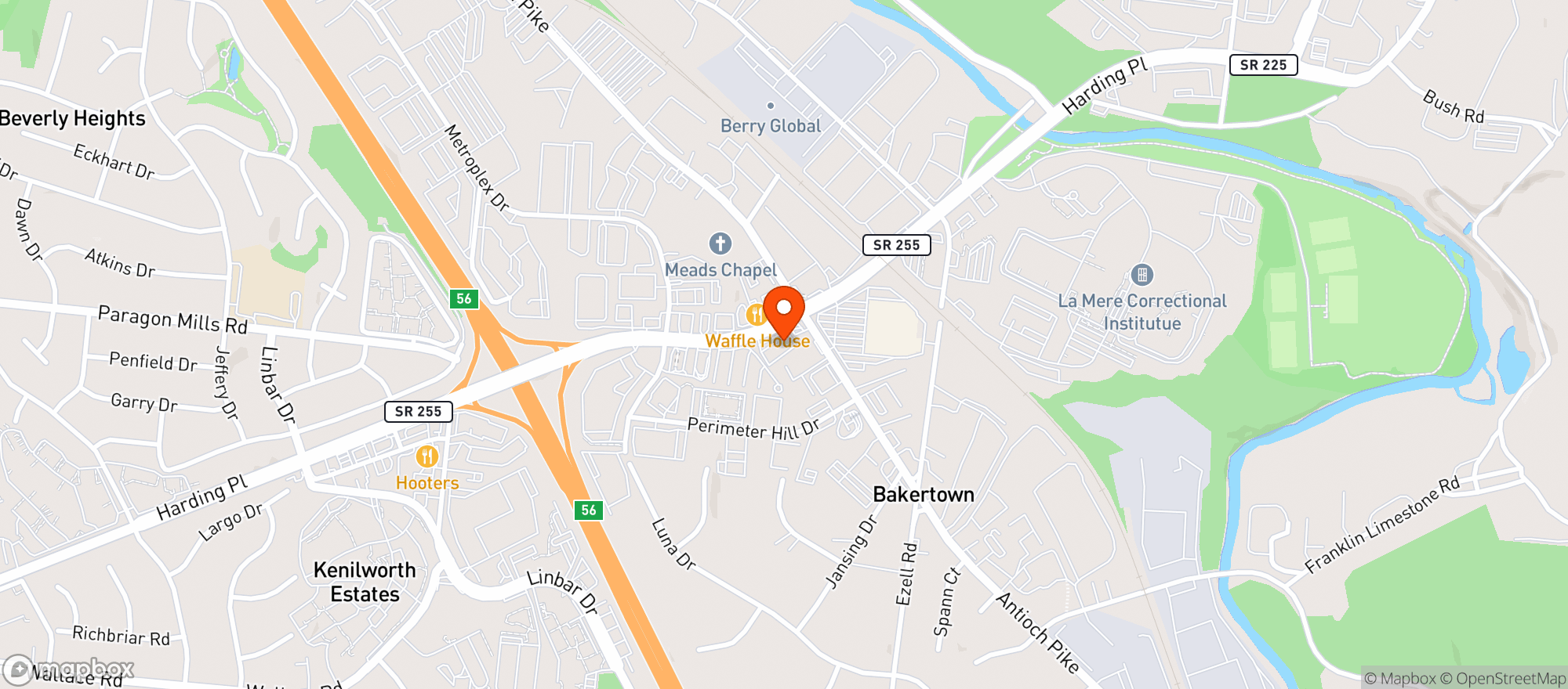 Map showing Ace Wine & Liquor