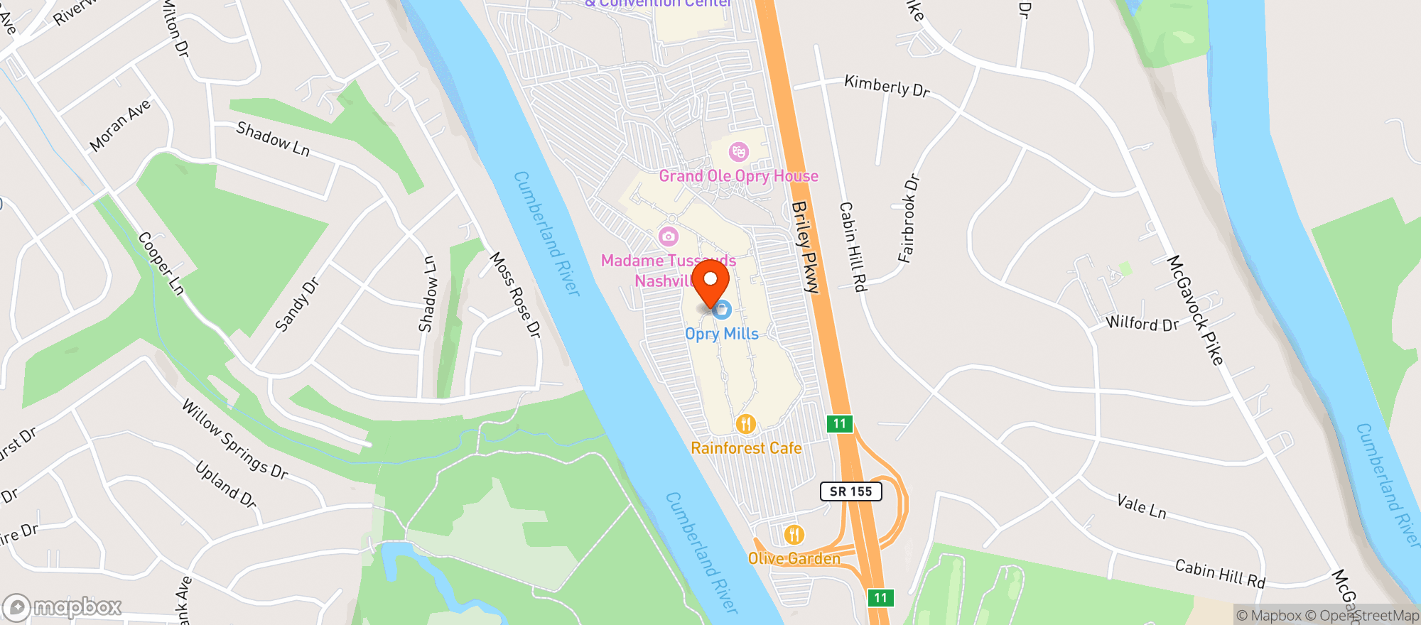 Map showing Ajs Restaurant
