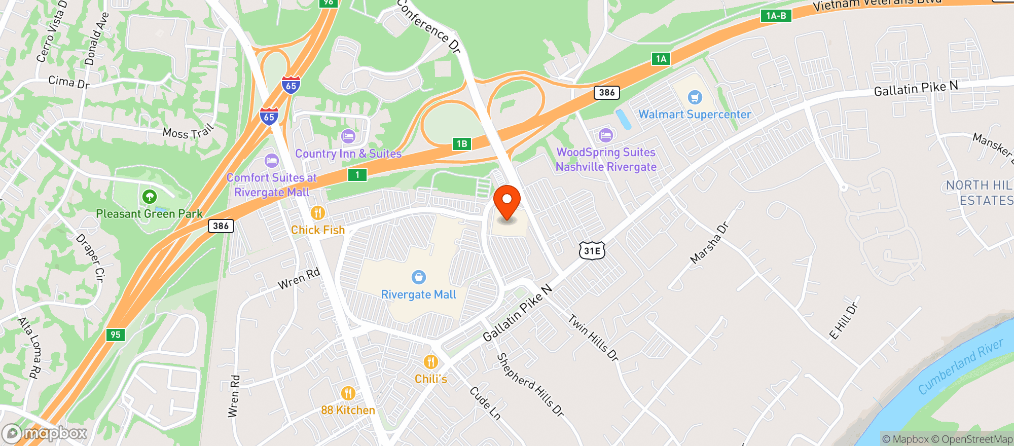 Map showing Target