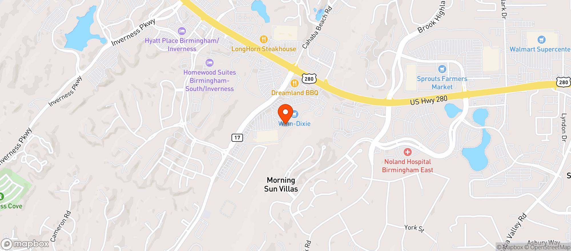 Map showing On Tap Sports Cafe