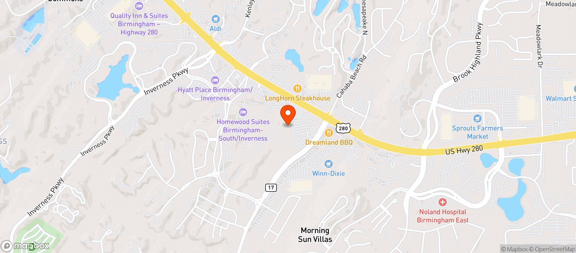 Map showing Beverage Place