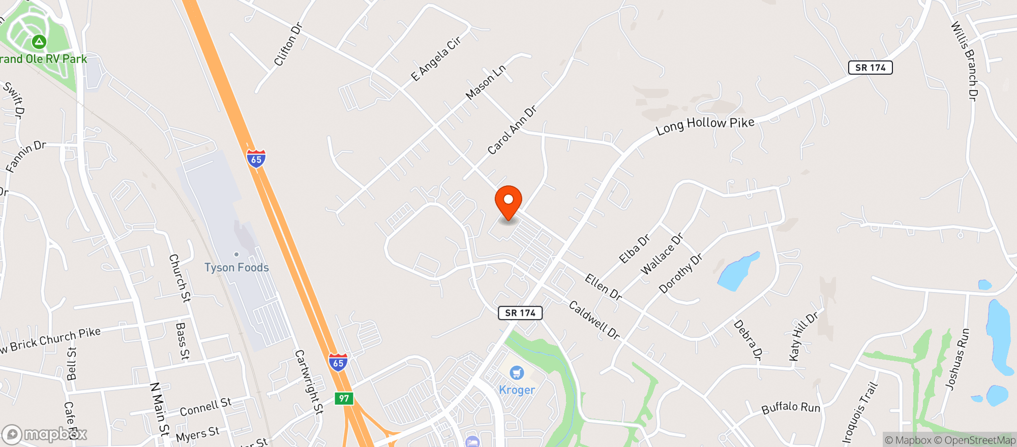 Map showing Publix