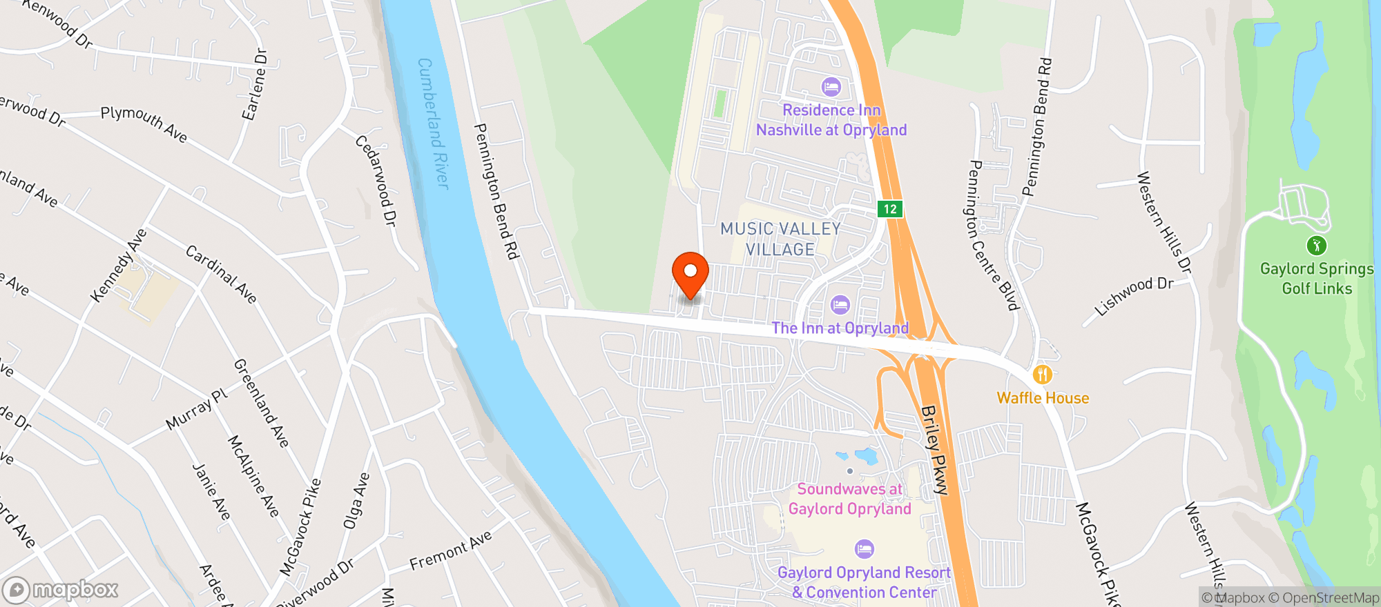 Map showing High Note Liquor Store