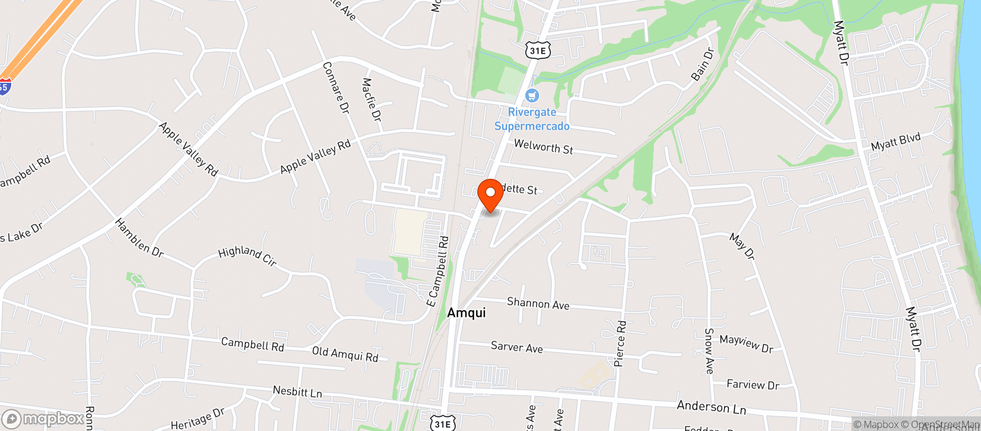 Map showing Hot Shot Liquors