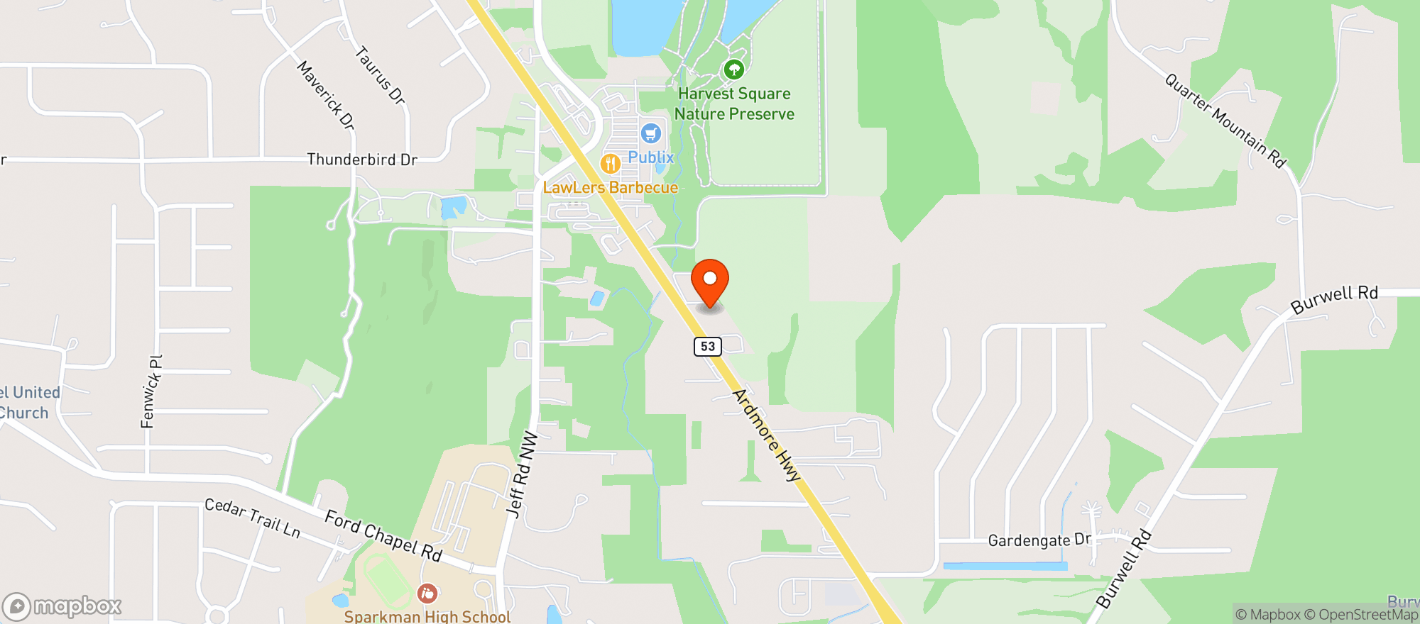 Map showing R & R Liquor & Wine