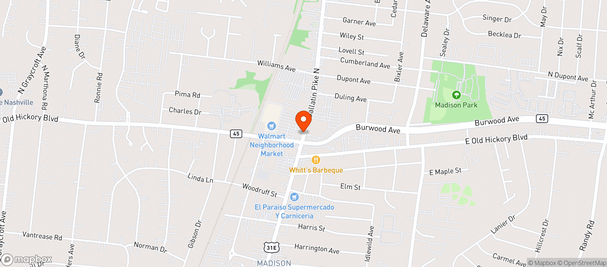 Map showing Walmart Neighborhood Market
