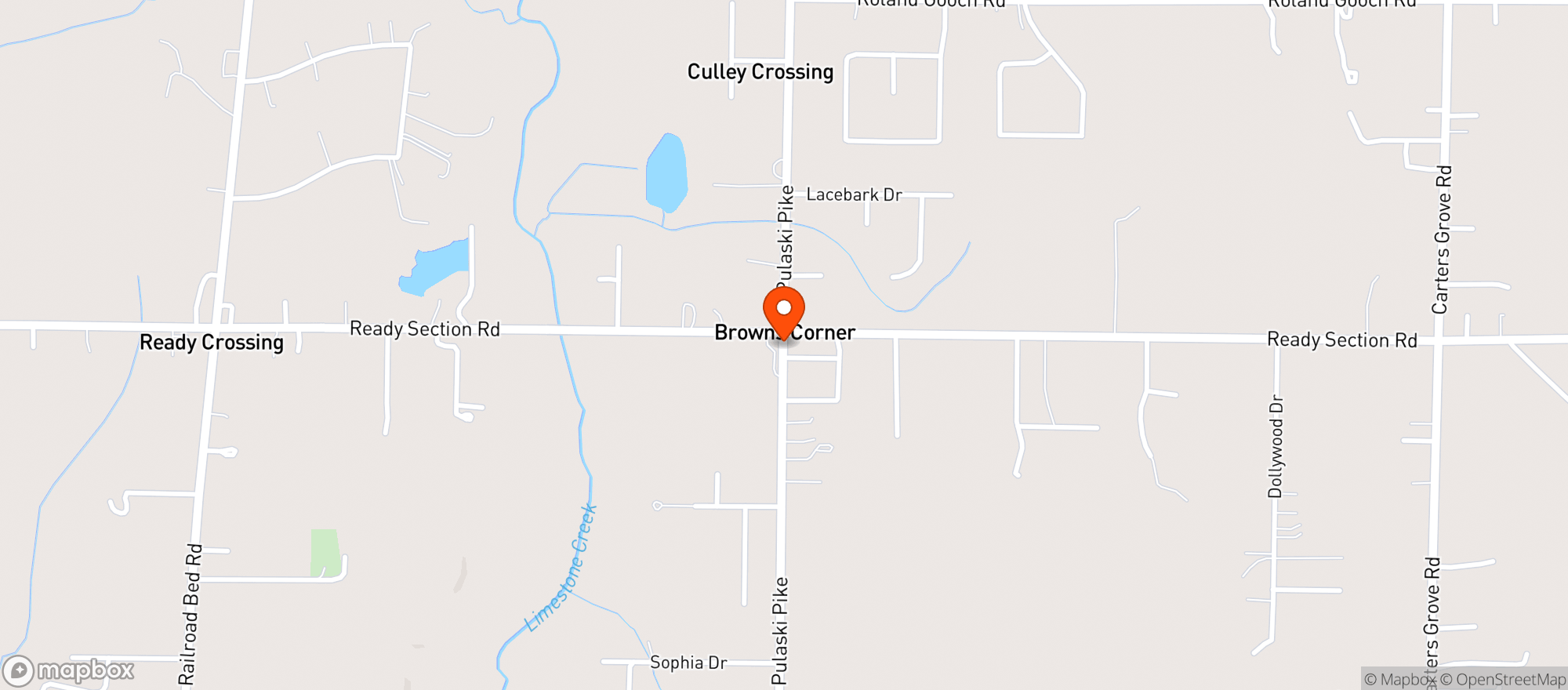 Map showing Toney Food Mart