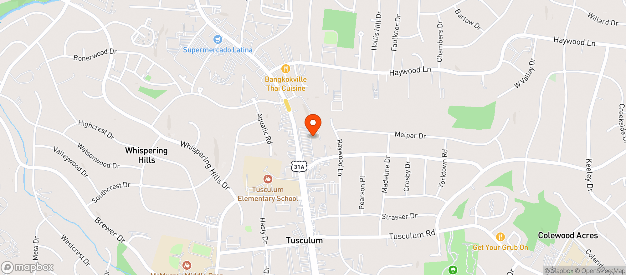 Map showing One Shot Liquors