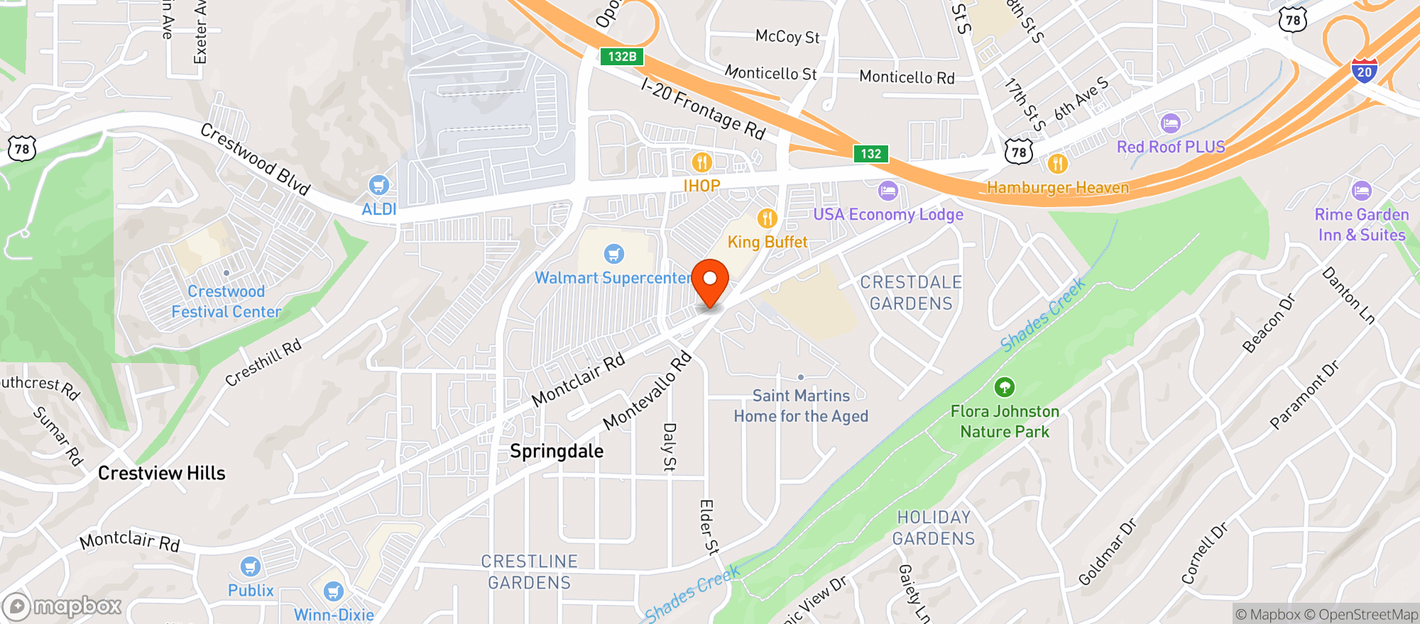 Map showing Panchos Mexican Grill