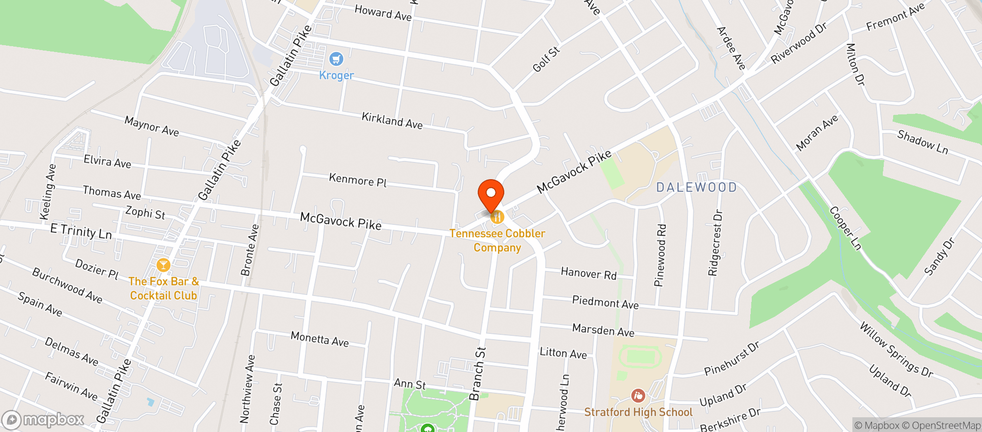 Map showing Sho Pizza Bar