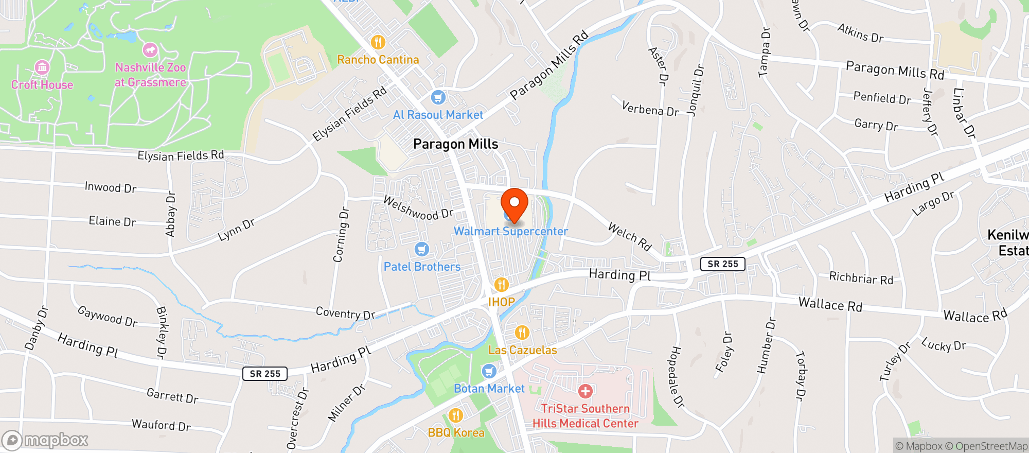 Map showing Walmart Supercenter